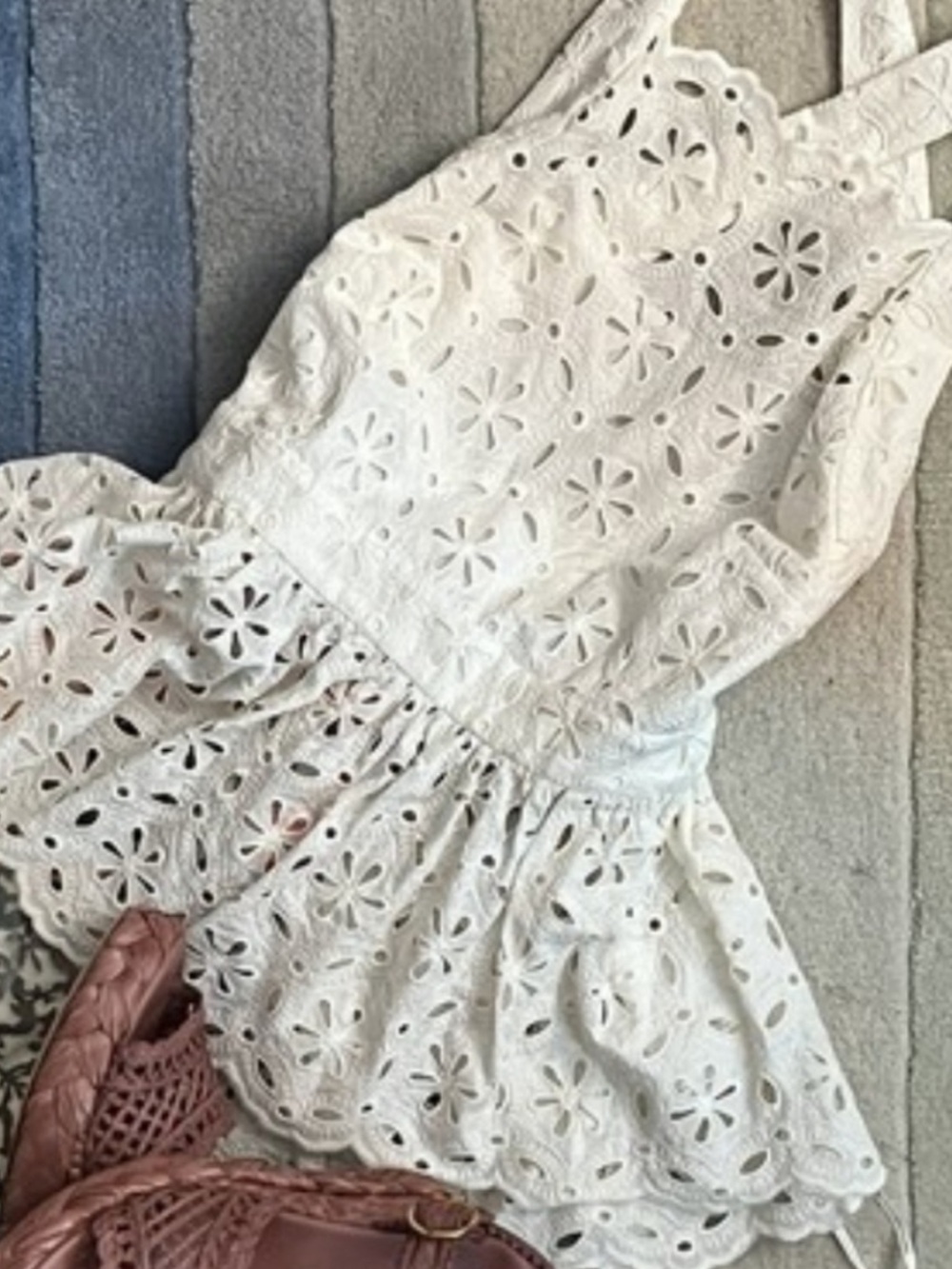 Zimmermann Cream Eyelet Tie-Waist Halter Top - SIZE 1 - Picture 4 of 14